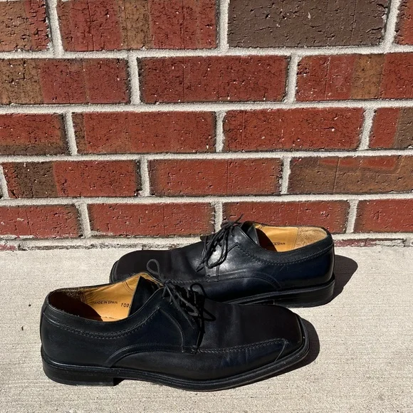 VTG Mezlan Black Lace Up Square Toe Classic Leather Oxford Dress Shoe Size 9M il_340x270.2719545131_qjix.jpg main image 2